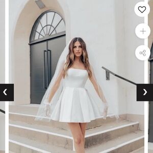 White Bridal Mini Dress